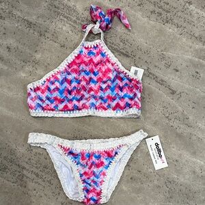 Dollbo Vibrant Pink and Blue Bikini M